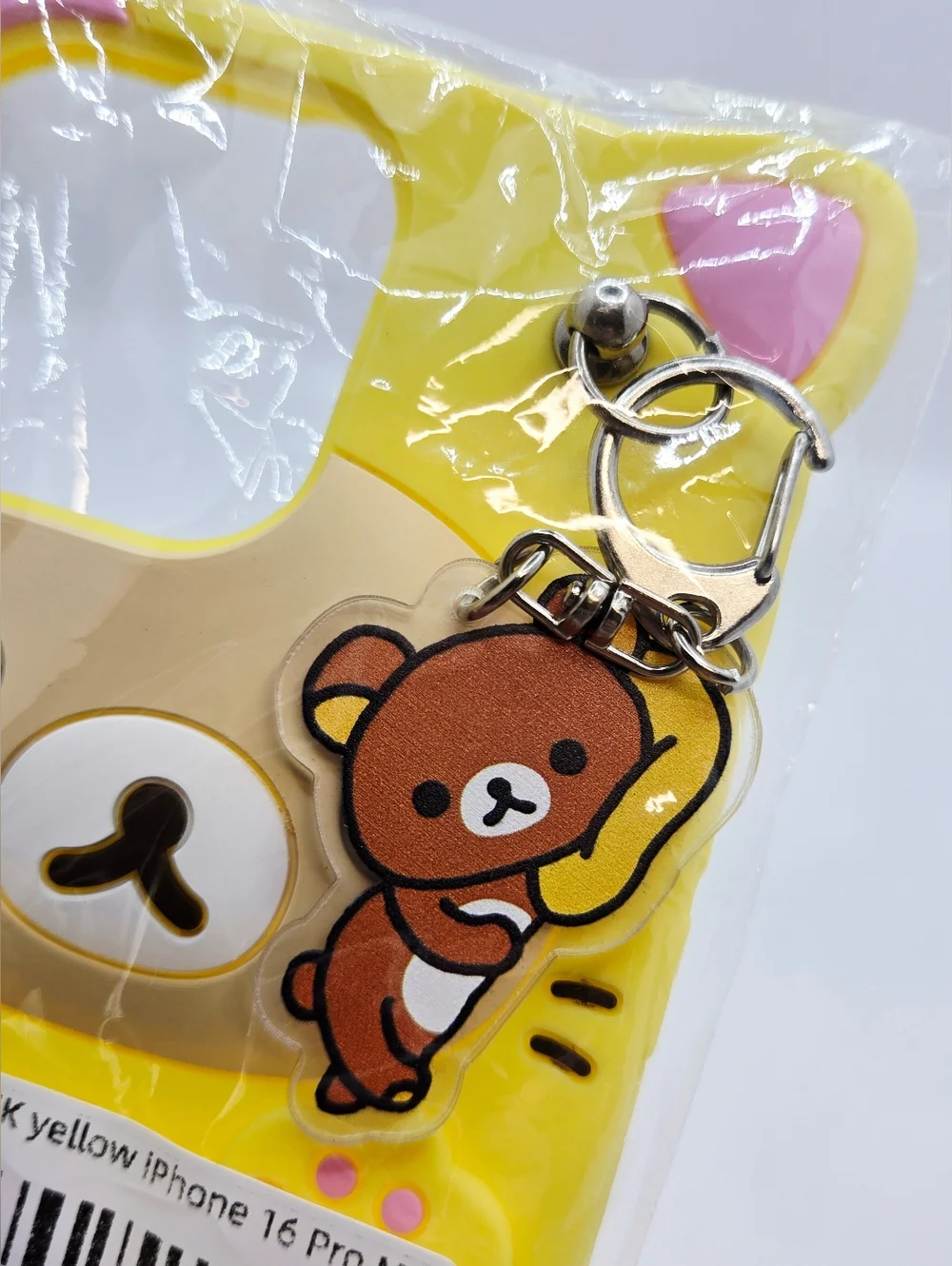 Cute 3D Cartoon Bear iPhone‎ 16 Pro Max Case Yellow Silicone Kawaii Phone Case
